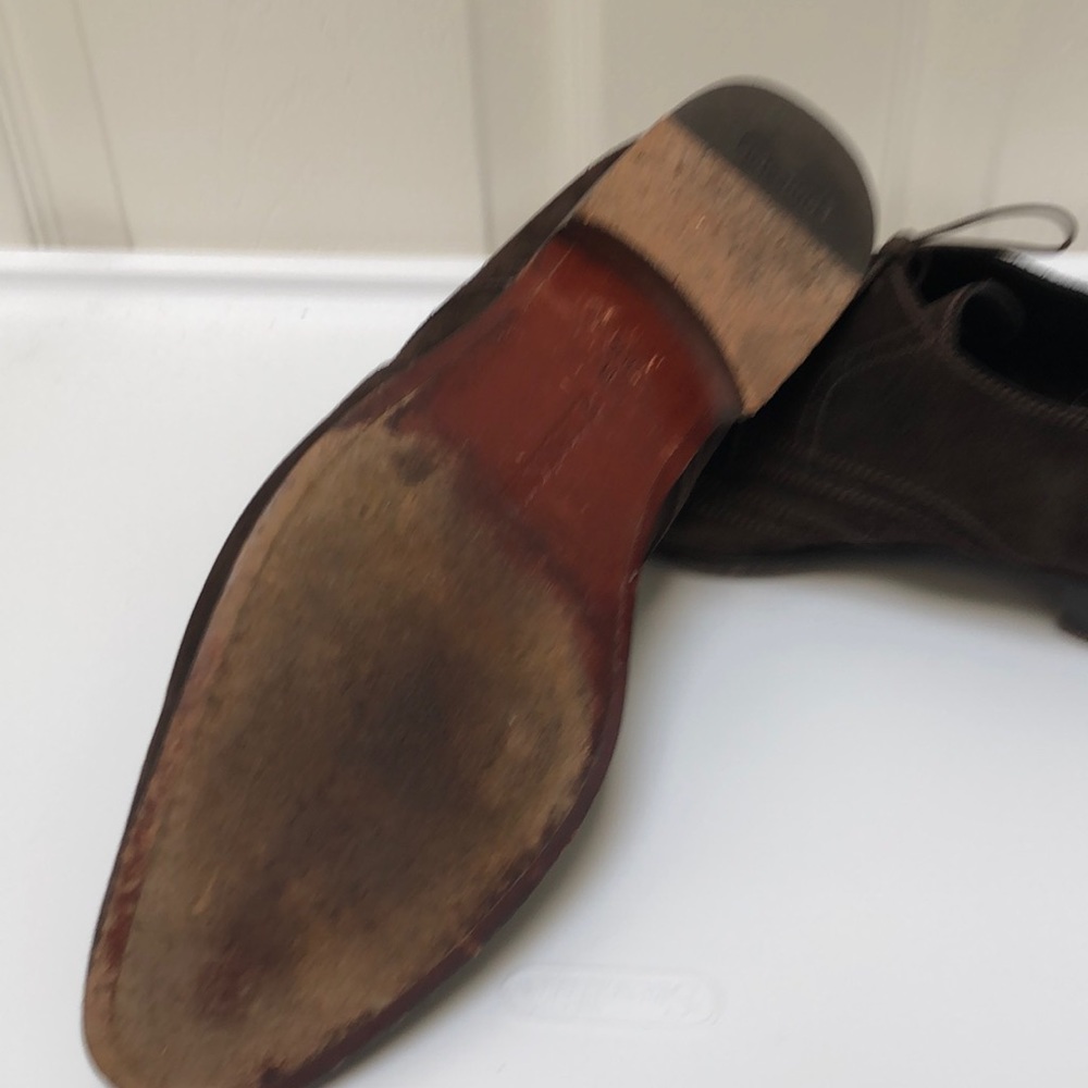 A. Testoni Basic Brown Suede Oxford Wingtip - image 5